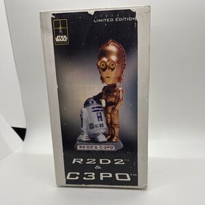 Star Wars Fan Club R2D2 C-3PO Bobblehead NIP Limited